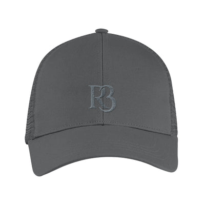 Grey Organic Cotton Mesh Cap with Grey R3 Logo – Eco-Friendly Trucker Hat
