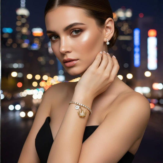 Cleopatra Tennis Bracelet 👑 Gold