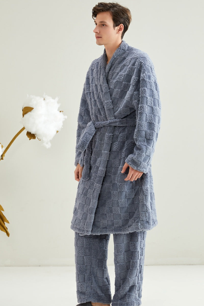 R3ceived Long couple fluffy home suit - R3ceived