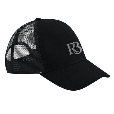 Comfortable Black Mesh Cap with white R3 Logo