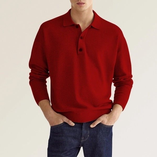 R3ceived   V-Neck Casual Long Sleeve Polo sweater for men Autumn - R3ceived