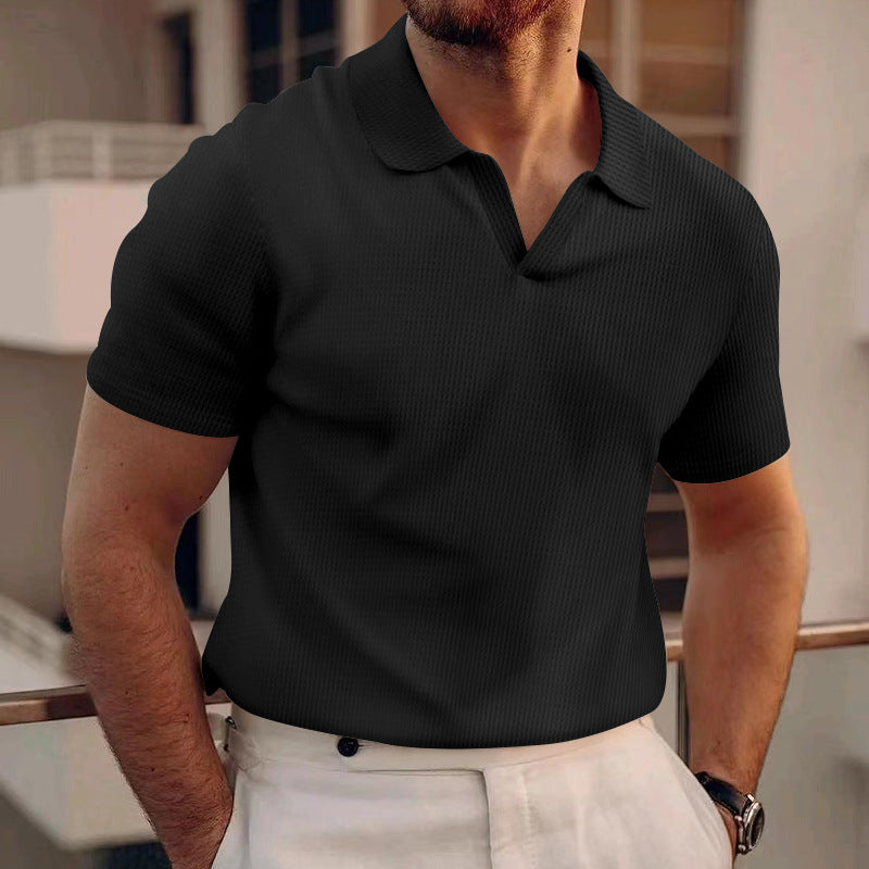 R3ceived buttonless summer oversized casual Polo - R3ceived