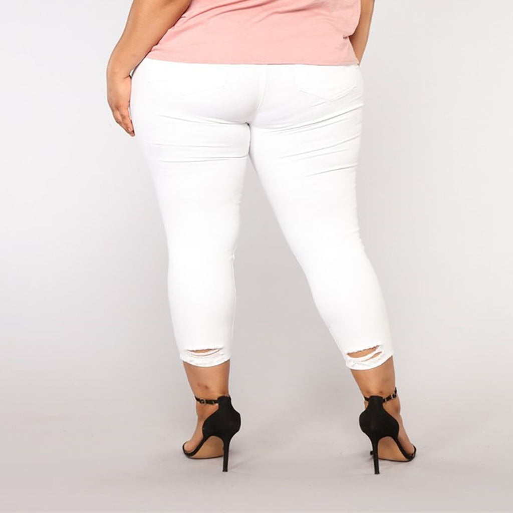 R3, Fashion Members club big size woman stretch Jeans High Waist - R3ceived
