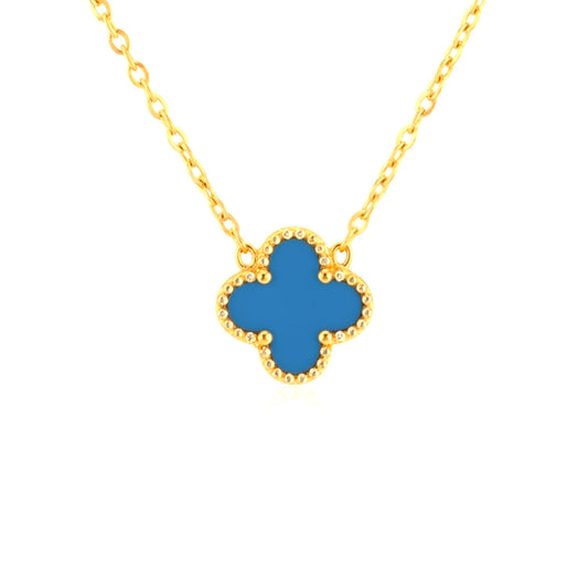 R3CEIVED Clover Necklace – Blue Edition