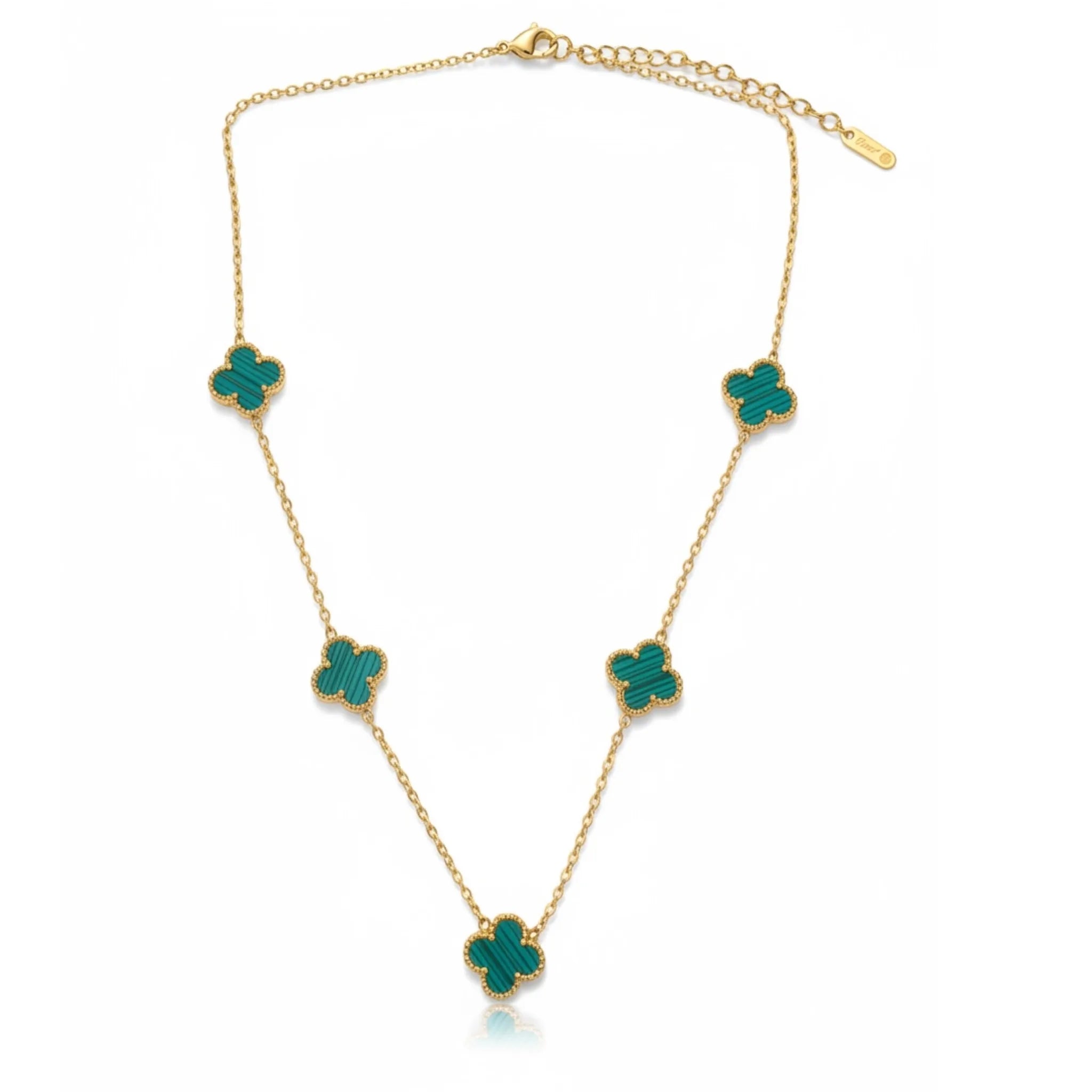 R3CEIVED lucky Clover Necklace – Green Edition