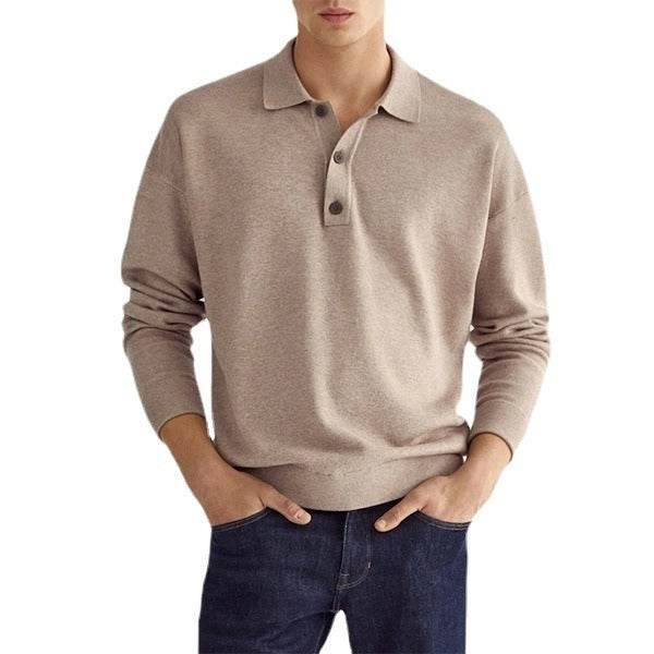 R3ceived   V-Neck Casual Long Sleeve Polo sweater for men Autumn - R3ceived