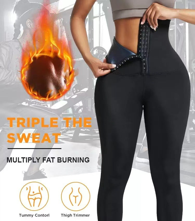 R3CEIVED High-Waist Shaping Yoga Leggings – Burn & Flex Edition