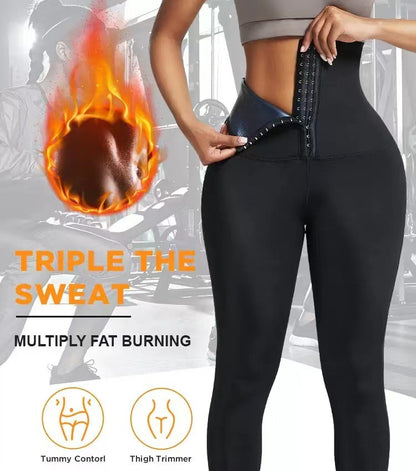 R3CEIVED High-Waist Shaping Yoga Leggings – Burn & Flex Edition