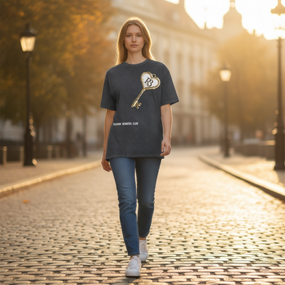 R3CEIVED – Key to My Heart Night Edition Oversized Tee | Designer Streetwear