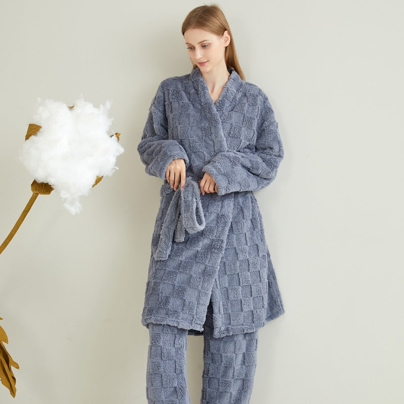 R3ceived Long couple fluffy home suit - R3ceived