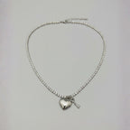 Key to My Heart Necklace (Silver) 🗝️❤️