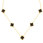 R3CEIVED lucky Clover Necklace – Black Edition