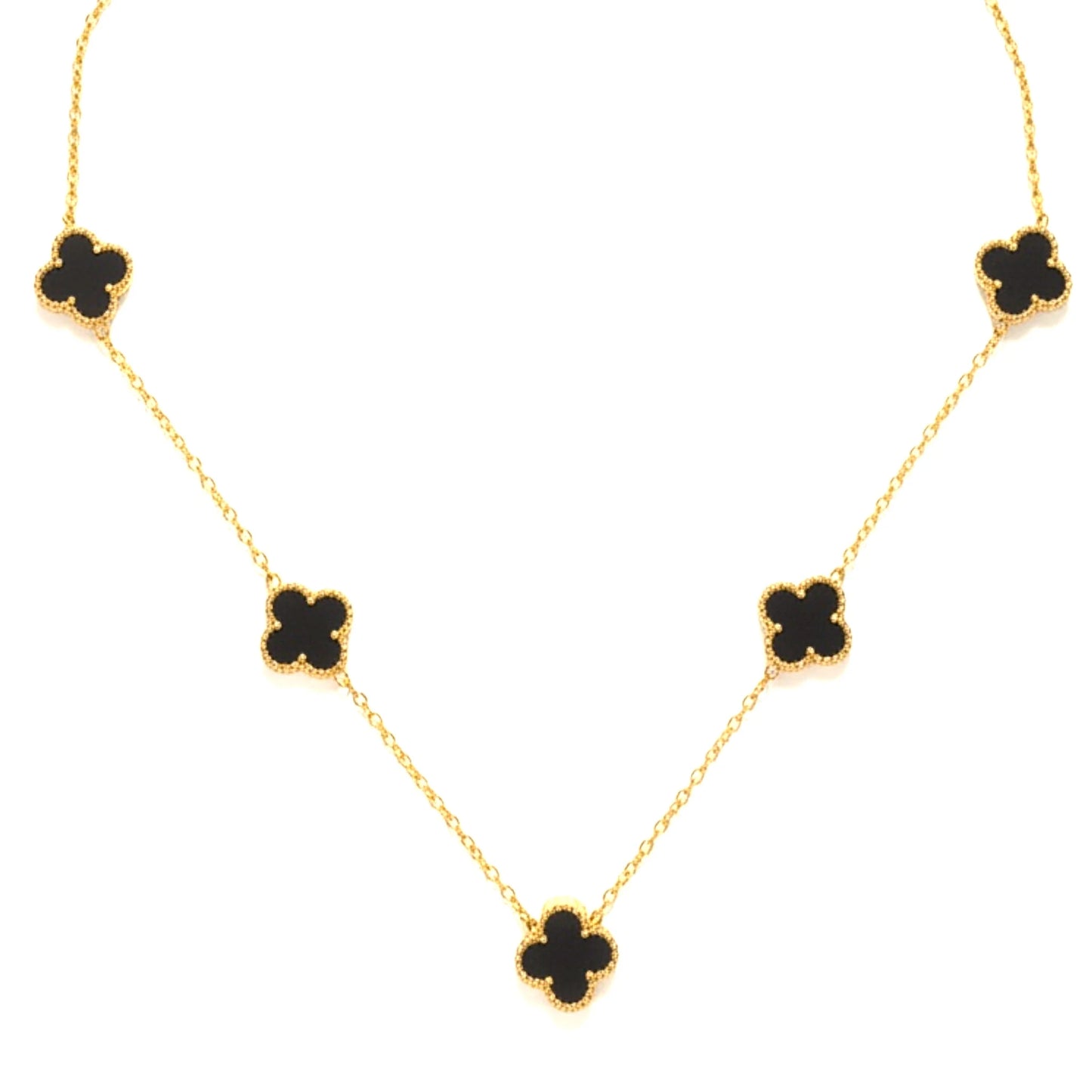 R3CEIVED 5-Clover Necklace – Black Edition