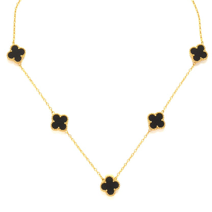 R3CEIVED 5-Clover Necklace – Black Edition