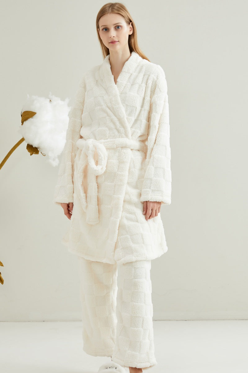 R3ceived Long couple fluffy home suit - R3ceived