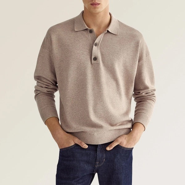 R3ceived   V-Neck Casual Long Sleeve Polo sweater for men Autumn - R3ceived