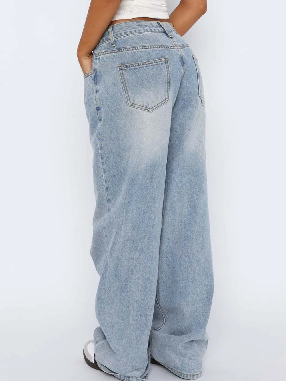 R3ceived wide Leg baggy fit Jeans with Pockets - R3ceived