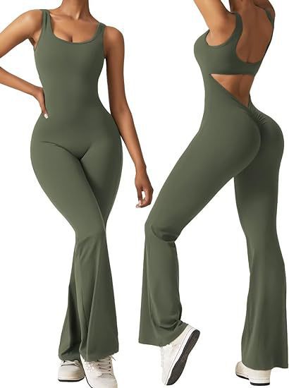 R3 Women's sleeveless flared jumpsuit sexy backless R3ceived - R3ceived