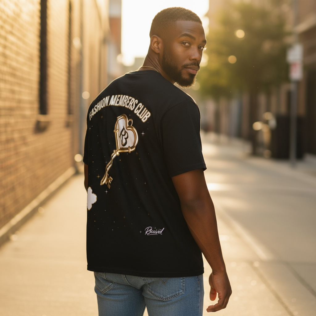 R3CEIVED – Key to My Heart Night Edition Oversized Tee | Designer Streetwear