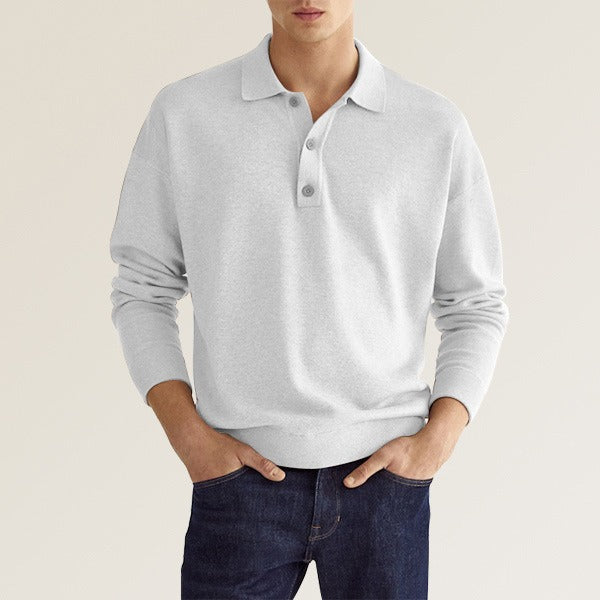 R3ceived   V-Neck Casual Long Sleeve Polo sweater for men Autumn - R3ceived