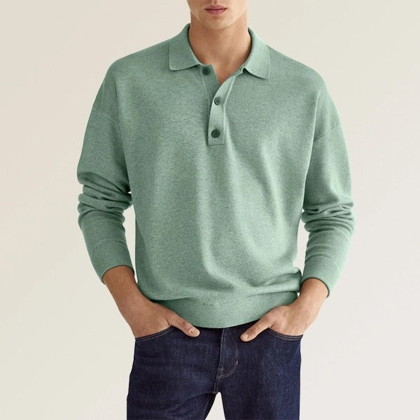 R3ceived   V-Neck Casual Long Sleeve Polo sweater for men Autumn - R3ceived