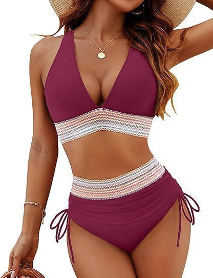 R3 color split sexy bikini R3ceived swimsuit - R3ceived