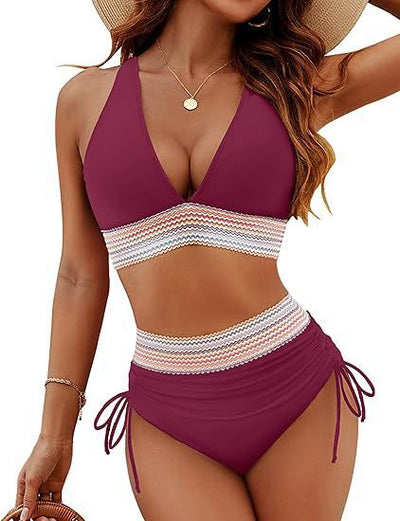 R3 color split sexy bikini R3ceived swimsuit
