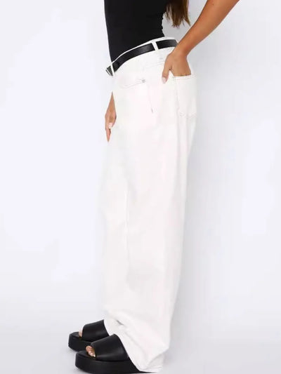 R3ceived wide Leg baggy fit Jeans with Pockets