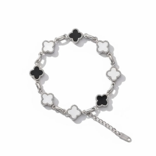 R3CEIVED — Silver Clover Bracelet