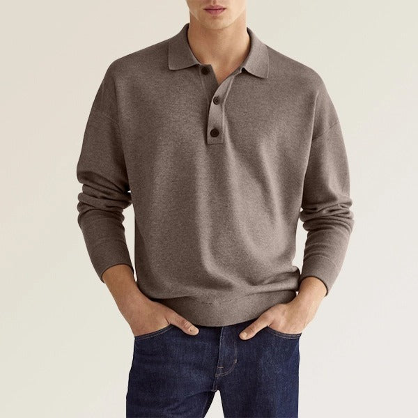 R3ceived   V-Neck Casual Long Sleeve Polo sweater for men Autumn - R3ceived