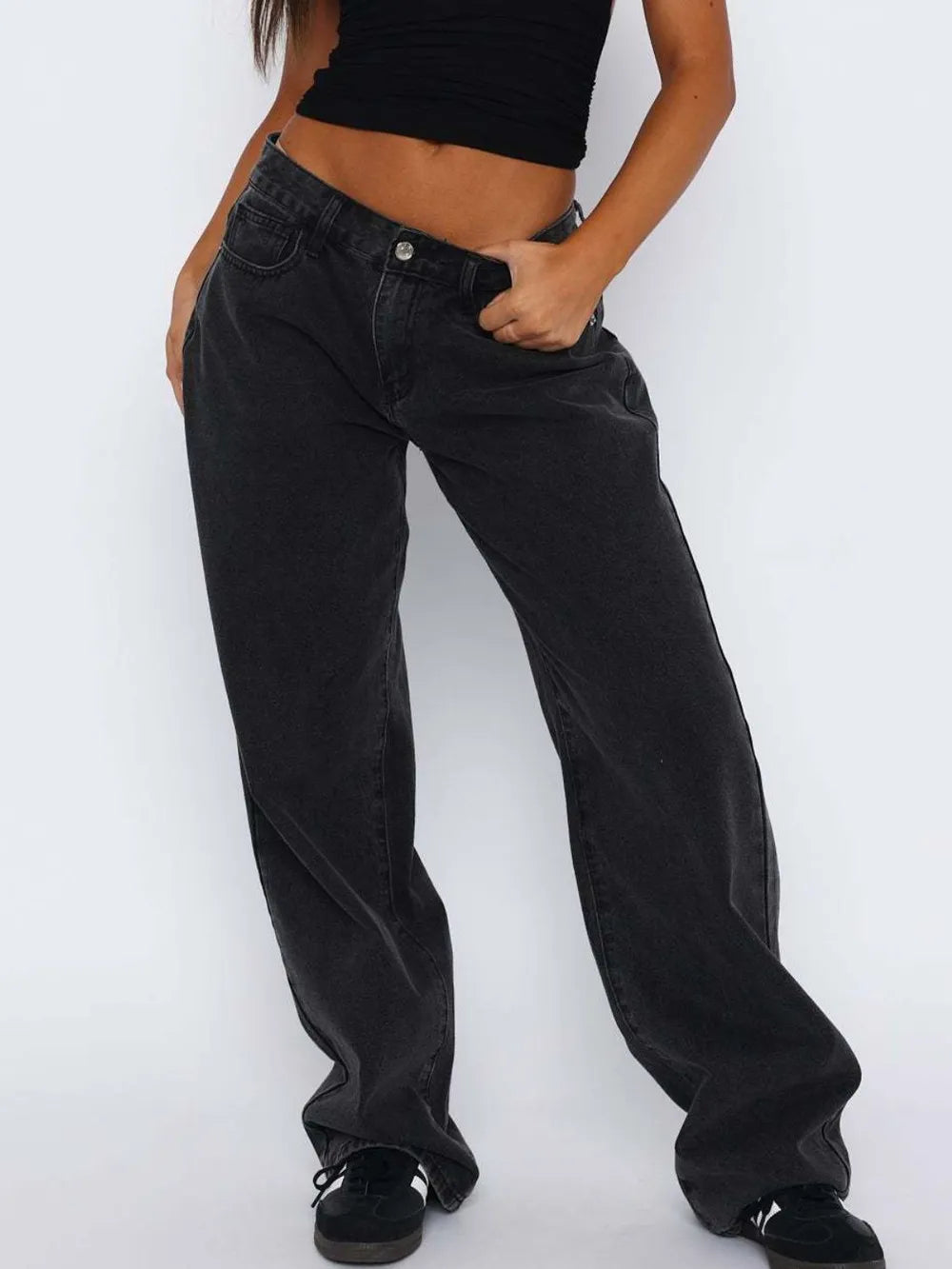 R3ceived wide Leg baggy fit Jeans with Pockets - R3ceived