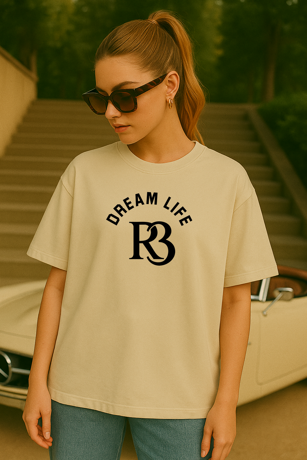 Dream Life Oversized T-Shirt – Faith Streetwear by R3CEIVED | Romans 8:18 Bible Verse