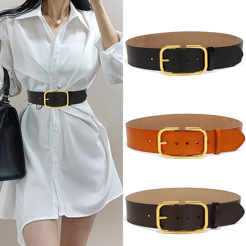 R3 Ladies' cowhide wide waistband R3ceived - R3ceived