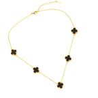 R3CEIVED lucky Clover Necklace – Black Edition