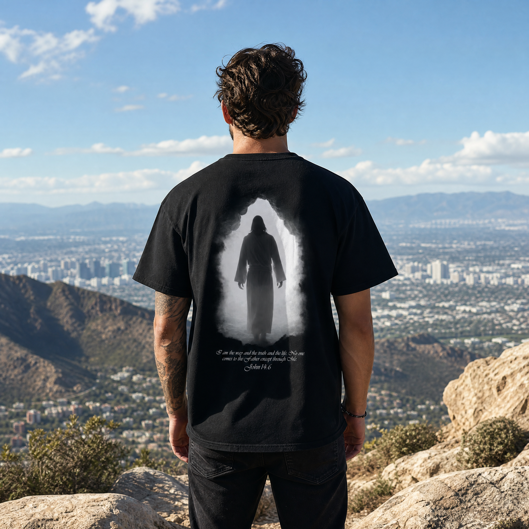 The way 
John 14:6 Oversized Faithwear Shirt