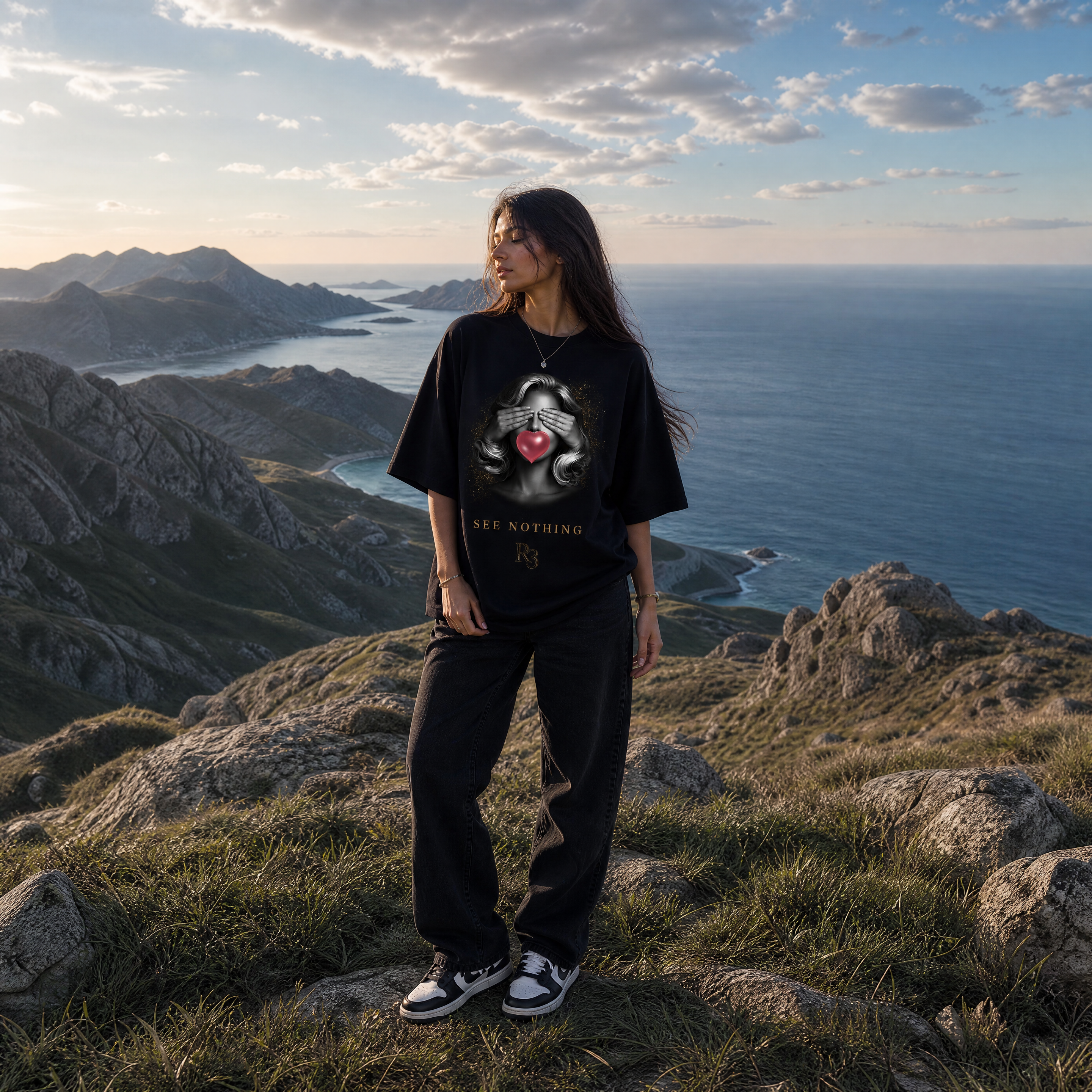 SEE NOTHING 1/3 Oversized Trilogy Shirt | R3CEIVED