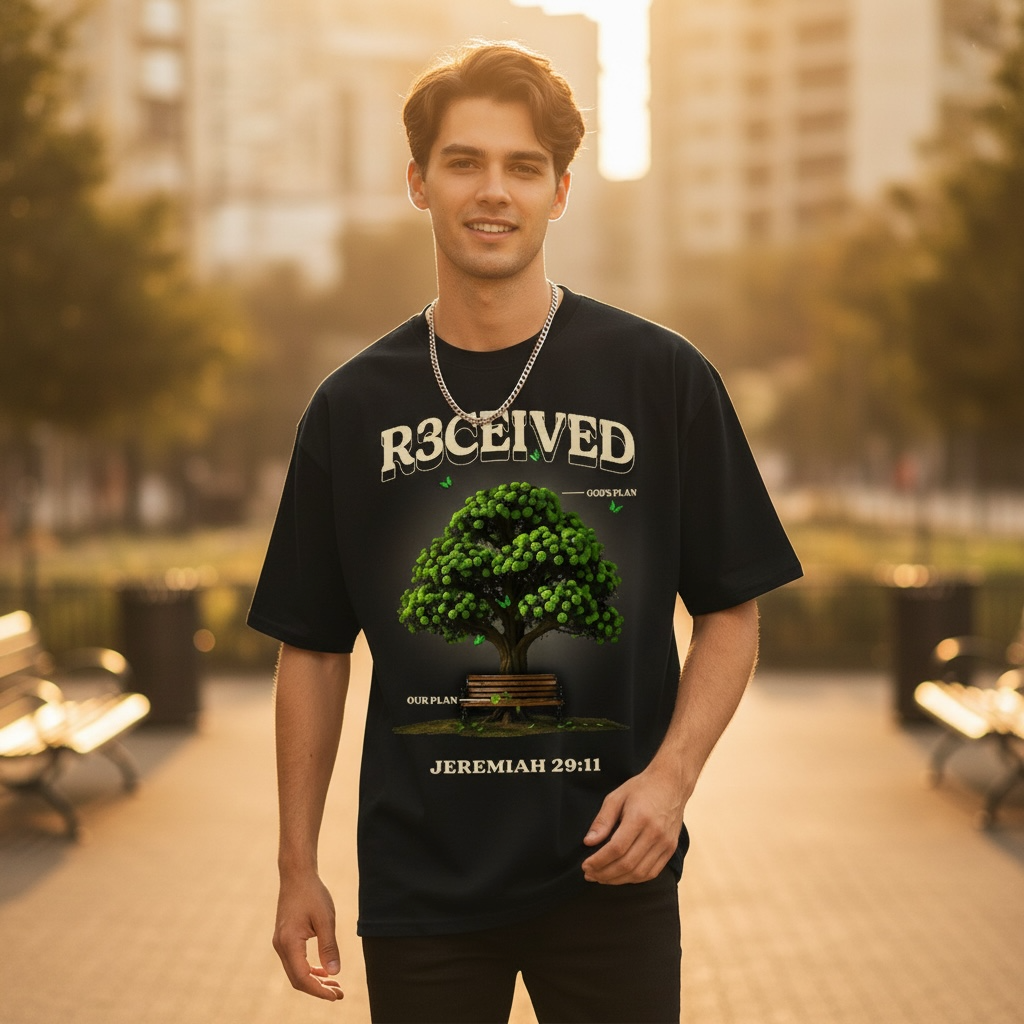 God's Plan - Jeremiah 29:11 by R3CEIVED oversized t shirt