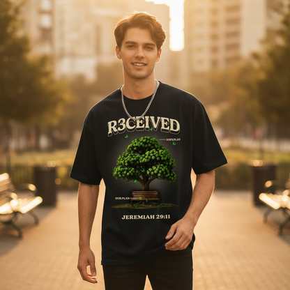 God's Plan - Jeremiah 29:11 by R3CEIVED oversized t shirt