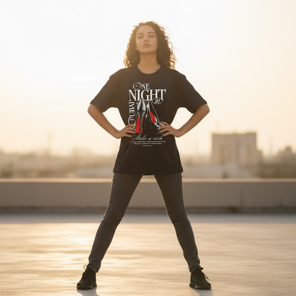 One Night in Dubai – Oversized Tee by R3CEIVED  Make a wish front edition.