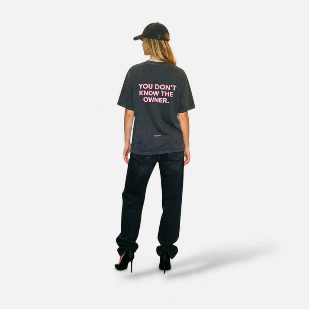 YOU DON'T KNOW THE OWNER Pink (Drop Shoulder)