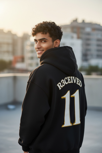 R3CEIVED No.11 Oversized  Yersey  hoodie