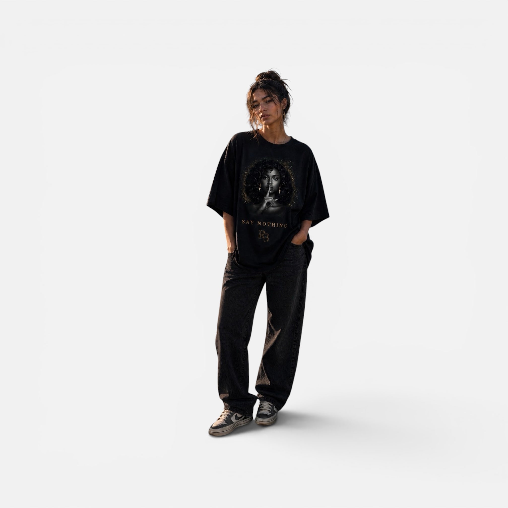 SAY NOTHING 3/3 Oversized Trilogy Shirt | R3CEIVED