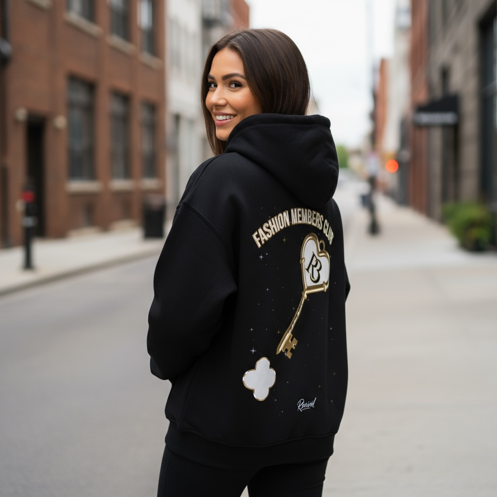 ✨🔑 Key to My Heart – Night Edition zip Hoodie 🌙✨ | R3CEIVED