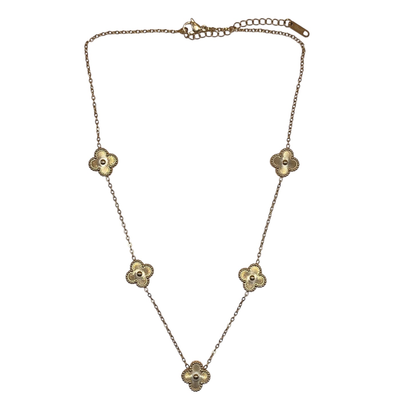R3CEIVED 5-Clover Necklace – Gold Laser Edition