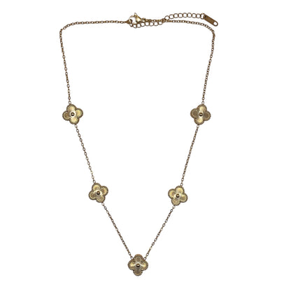 R3CEIVED 5-Clover Necklace – Gold Laser Edition