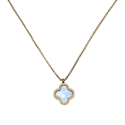 R3CEIVED Clover Necklace – White Edition