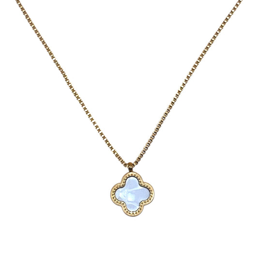 R3CEIVED Clover Necklace – White Edition