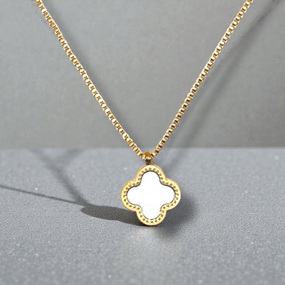 R3CEIVED Clover Necklace – White Edition