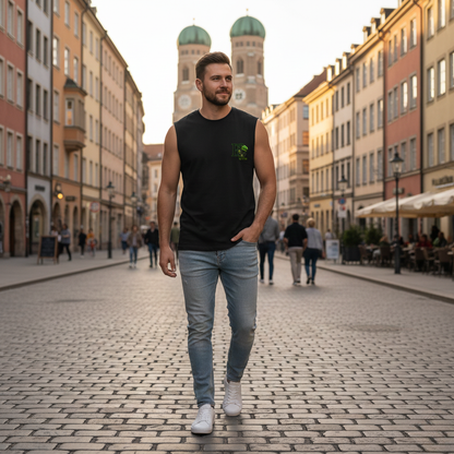 Beauty and the Rose – Green Rose starrdust Edition (Sleeveless Oversized Tee)