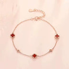 Lucky Five Clover Bracelet – Rose Gold 🍀